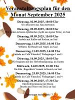 Veranstaltungsplan Sept 2025